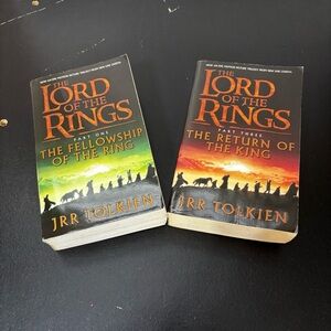 5/$25 The Lord of the Rings Book Set Part 1 Part 3 Paperbacks JRR TOLKIEN